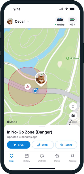 Mobilskærm med GPS-sporing