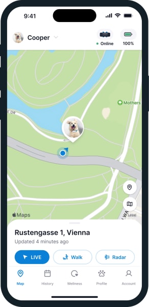 Mobilskærm med GPS-sporing